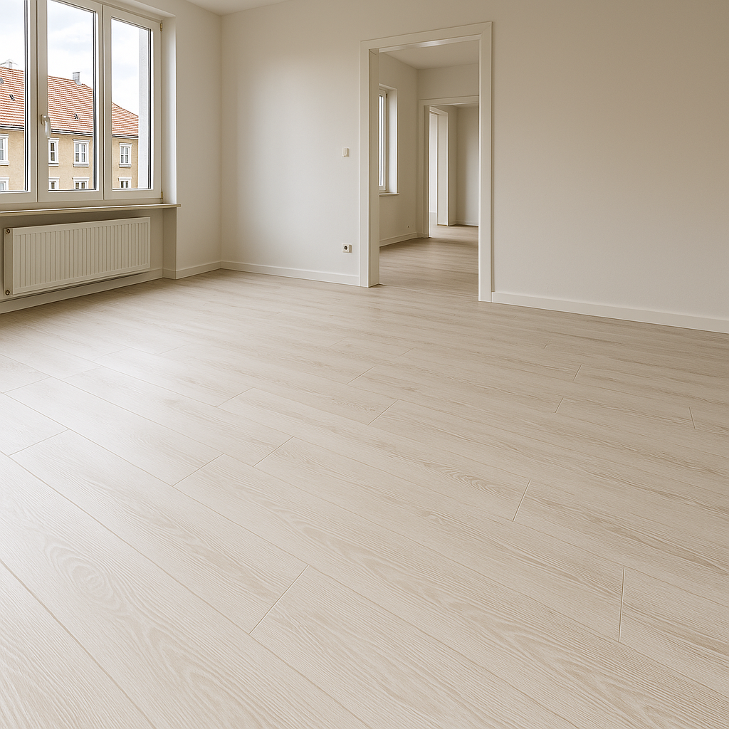 Wohnraum – heller Designboden