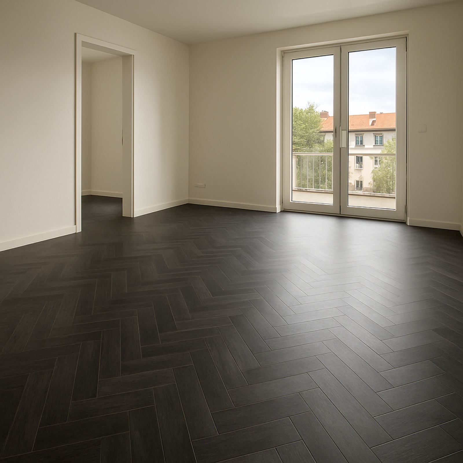 Zimmer – dunkler Vinylboden