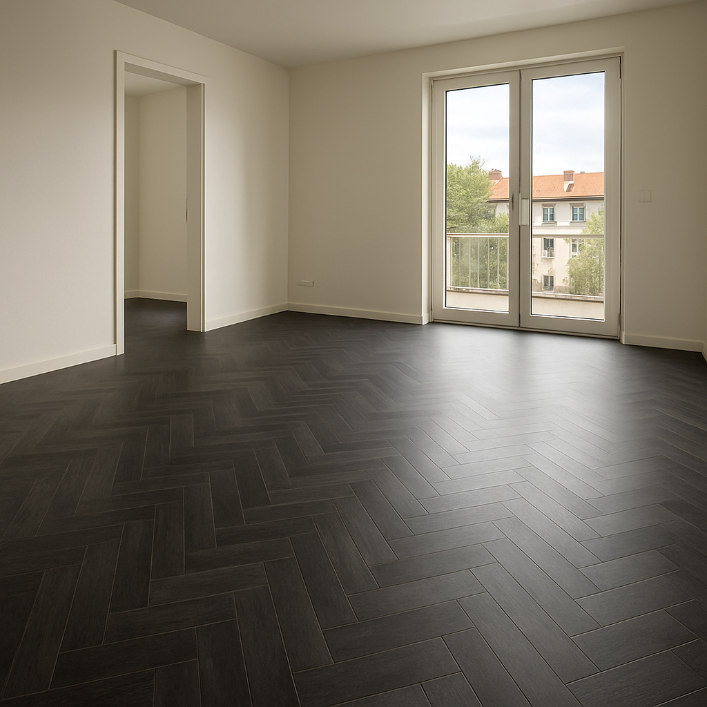 Zimmer – dunkler Vinylboden