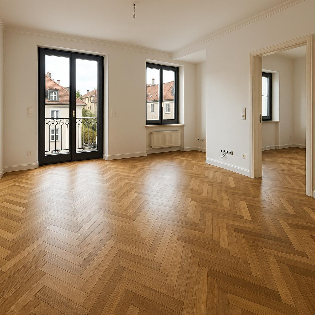 Parkett – Fischgrät, frisch restauriert